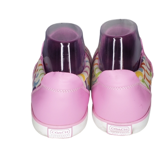 COACH Beale Slip On Sneaker Signature Print Pink Sz 10B - Picture 9 of 10
